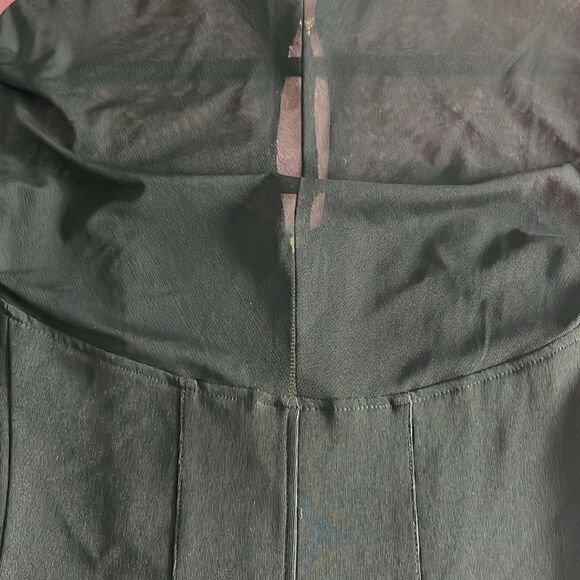 Tower Vintage Jumpsuit Mesh Front and Arm Back Zipper Gold tone Horeshoe Closure - Picture 11 of 12